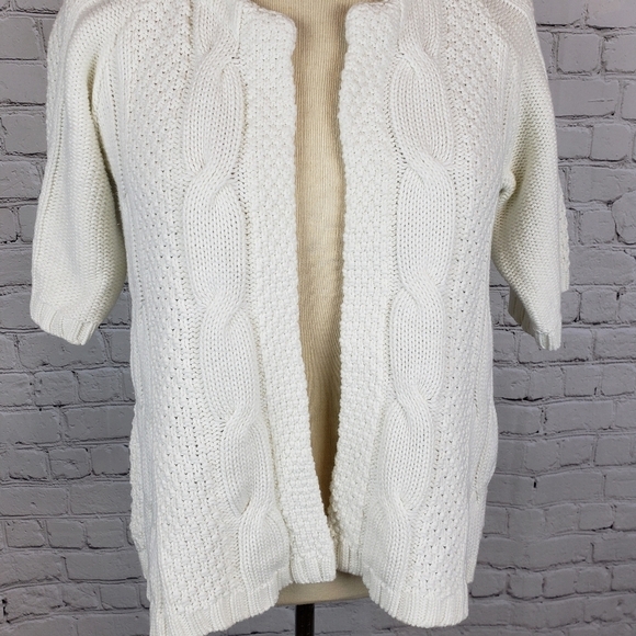 ON Chunky Cable Knit Open Front Cardigan XS - Picture 4 of 7
